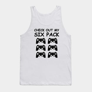 Check Out My Six Pack - Joysticks - Funny Gaming Design Tank Top